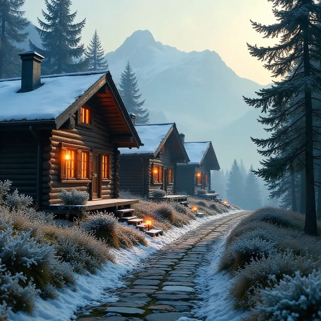Mist-Kissed Alpine Cabins of Kühtai, Tirol
