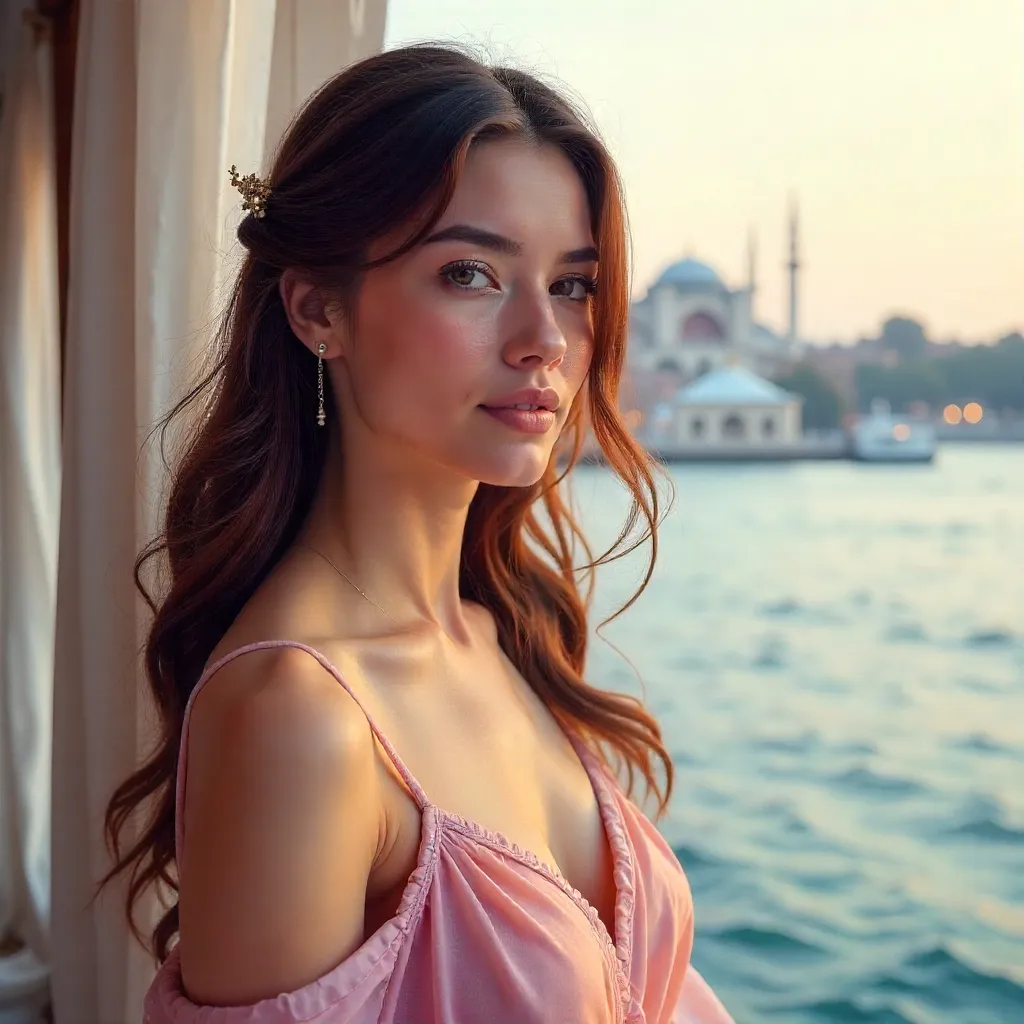 Dreamy Istanbul Portrait in Pastel Light