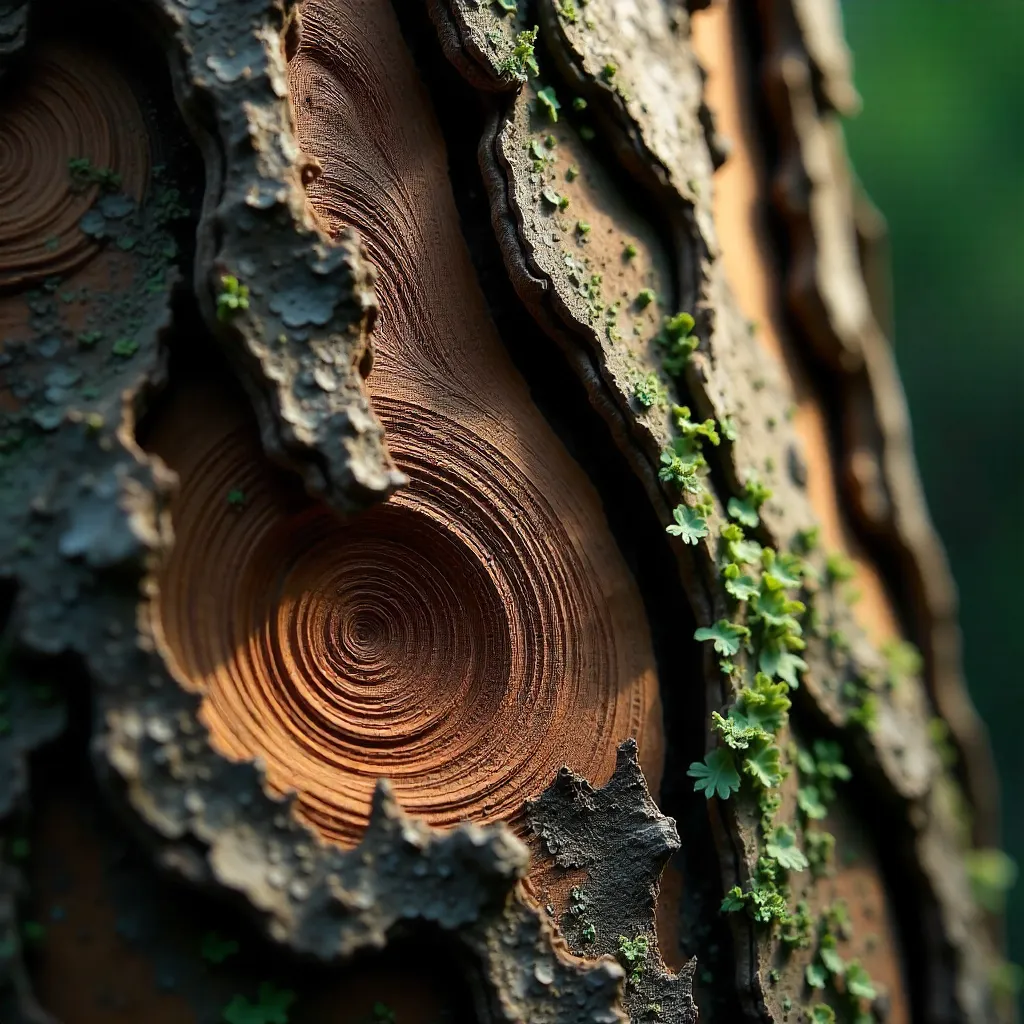 Macro Bark Textures: Detailed Natural Abstract Patterns