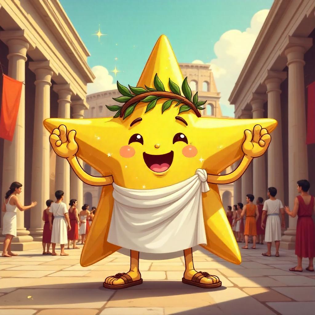 Cartoon Star in Ancient Rome