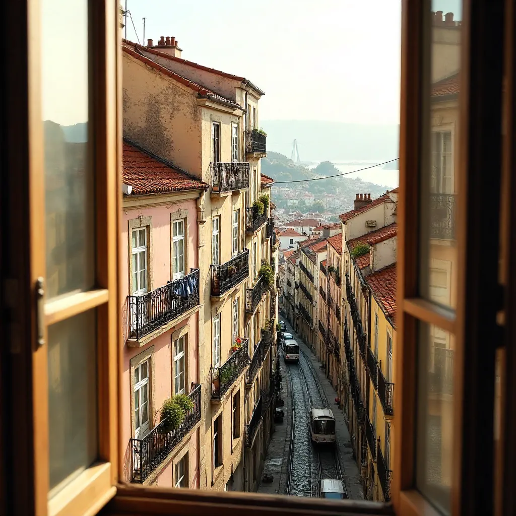 Lisbon from a Window: Colorful Urban Facades
