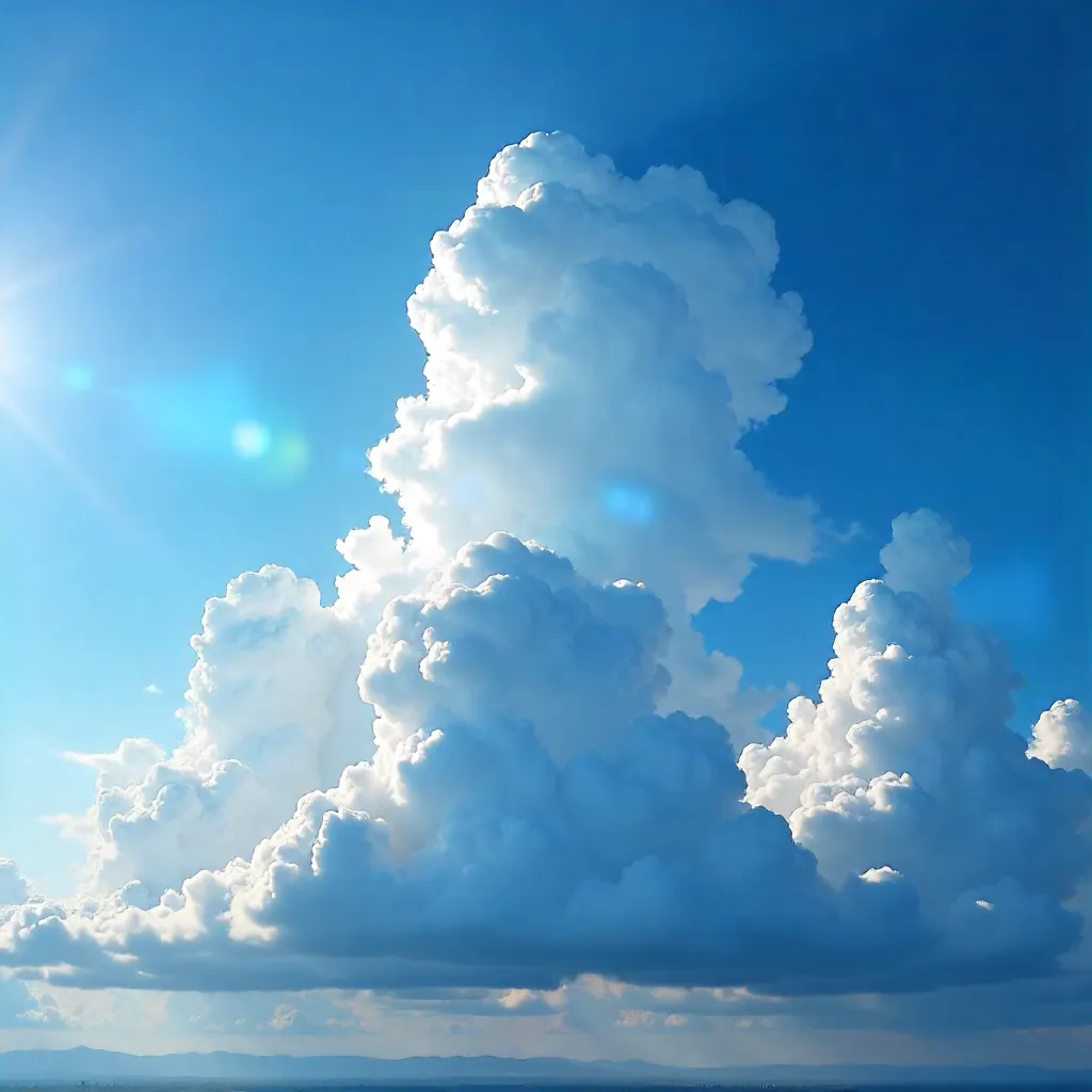 Towering Cumulus under a Vivid Daytime Sky