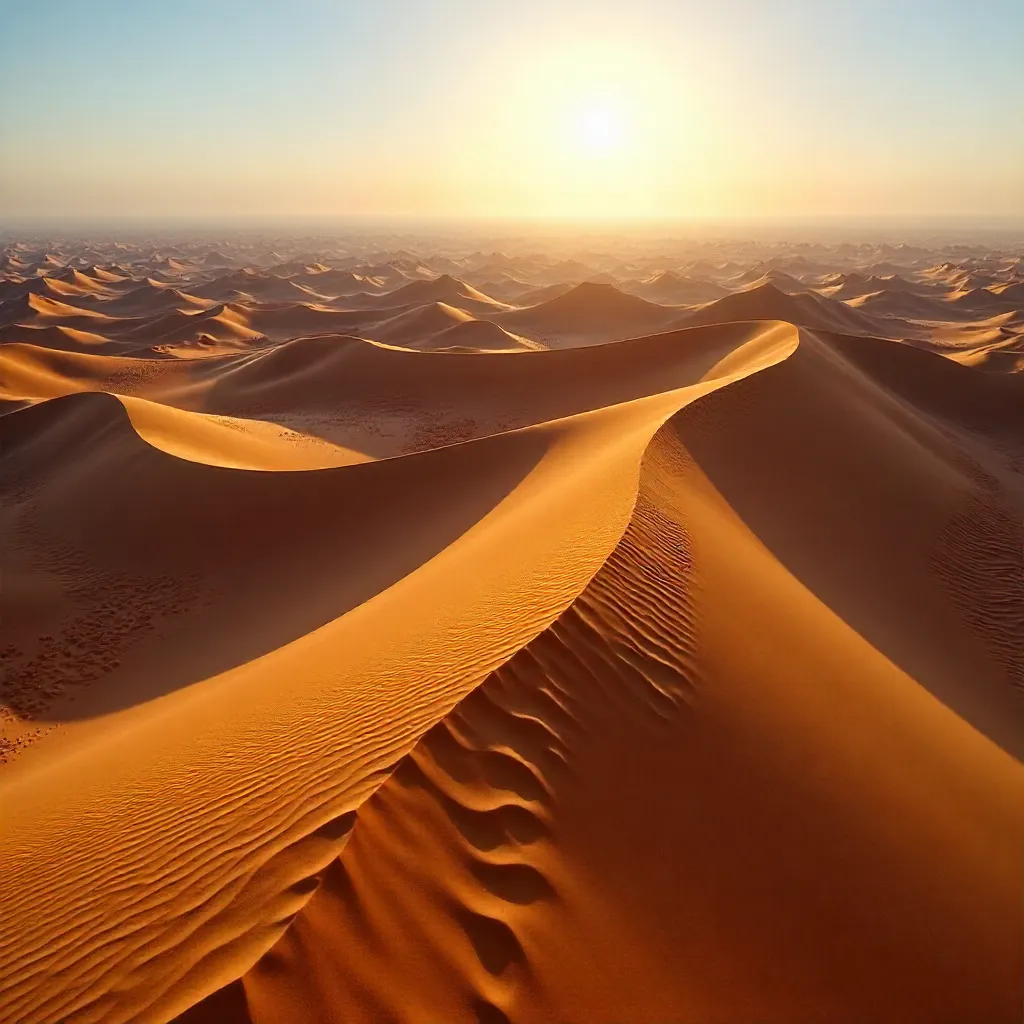 Aerial Textures of Algerian Sahara Dunes
