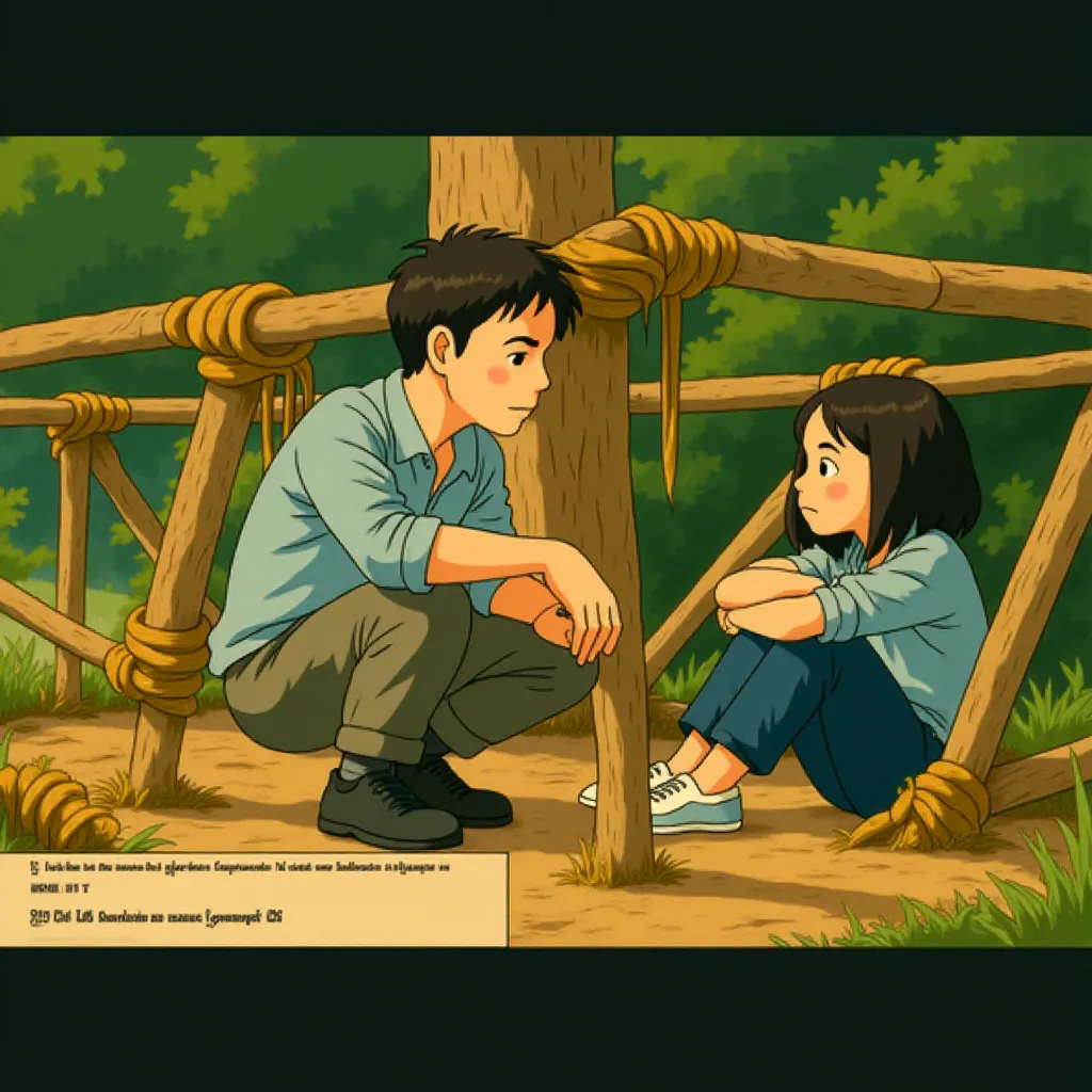 Kaya Scodelario and Dylan O'Brien in The Maze Runner (2014) - Anime style