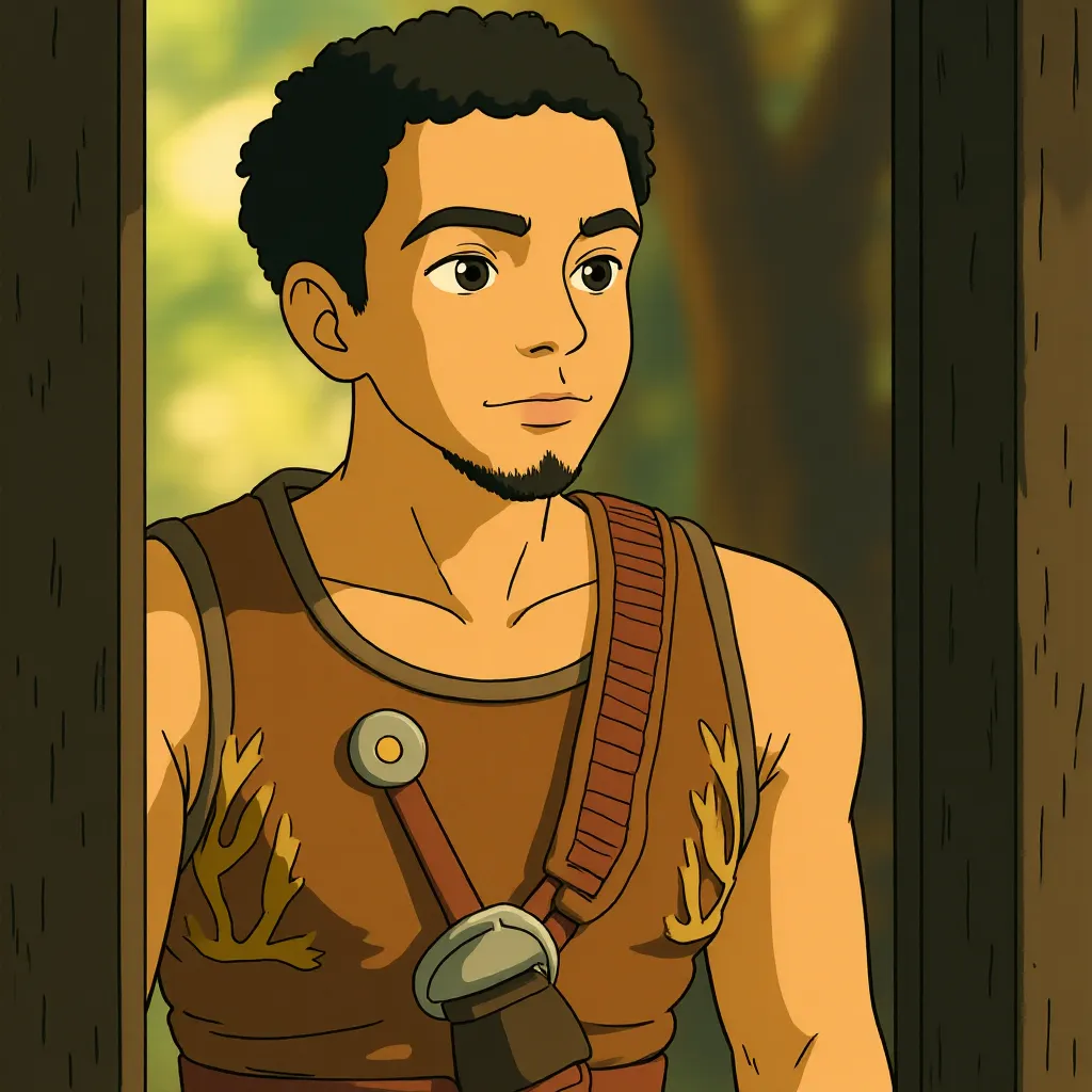 Brandon T. Jackson in Percy Jackson & the Olympians: The Lightning Thief (2010) - Anime style