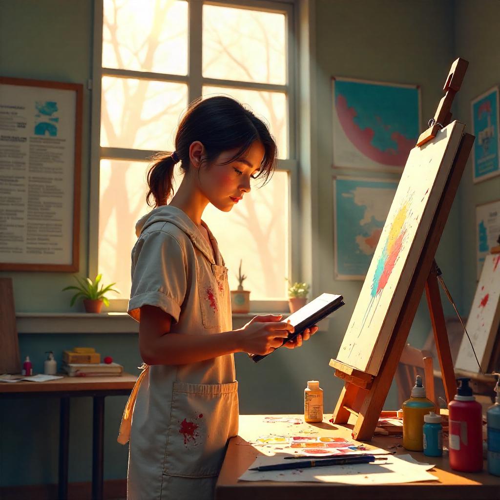 School Art Studio: Concept Art Scene