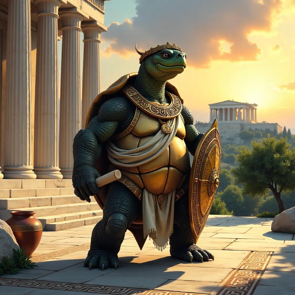 Athena's Turtle: Digital Odyssey in Ancient Greece