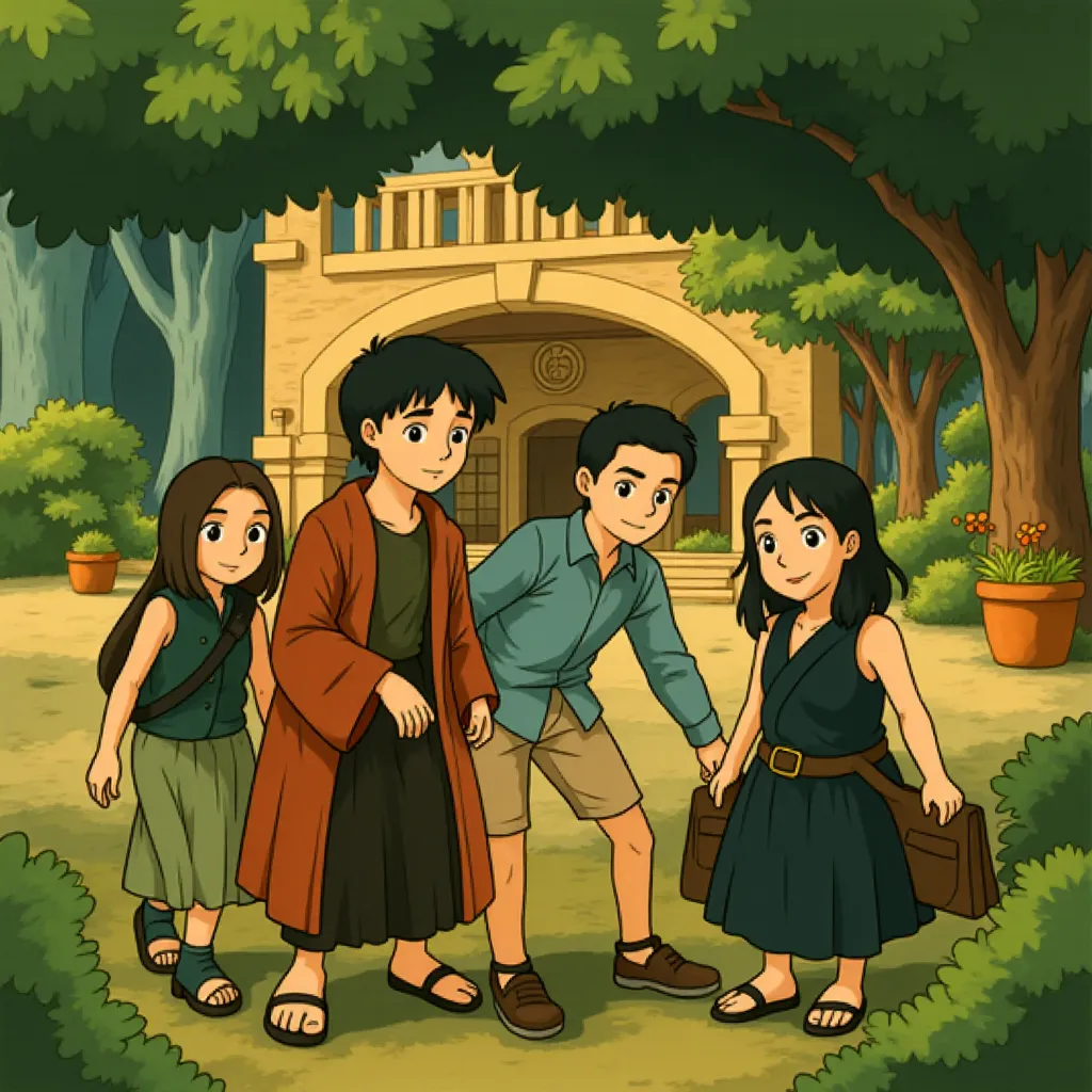Michelle Rodriguez, Chris Pine, Sophia Lillis, and Justice Smith in Dungeons & Dragons: Honor Among Thieves (2023) - Anime style