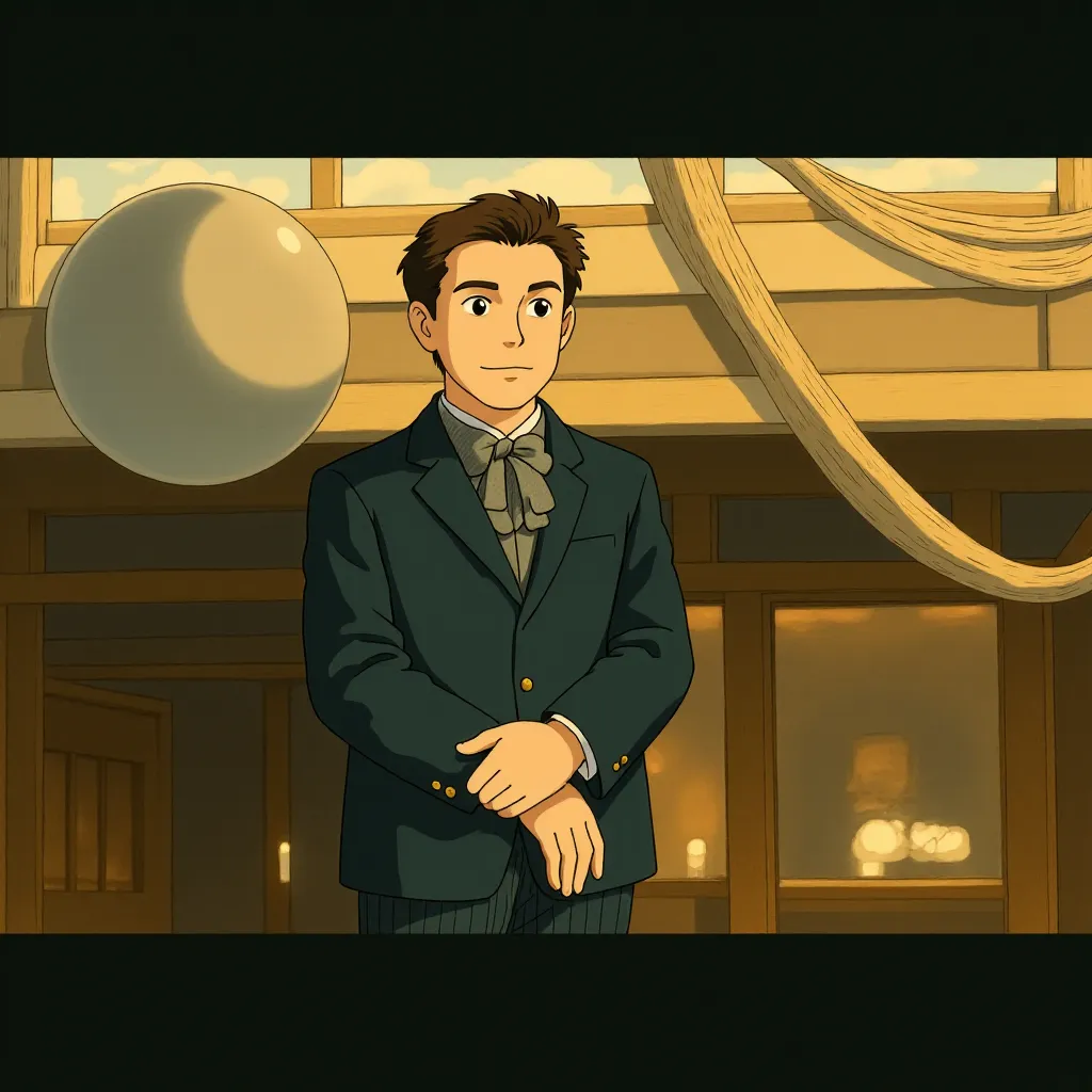 David Bowie in The Prestige (2006) - Anime style