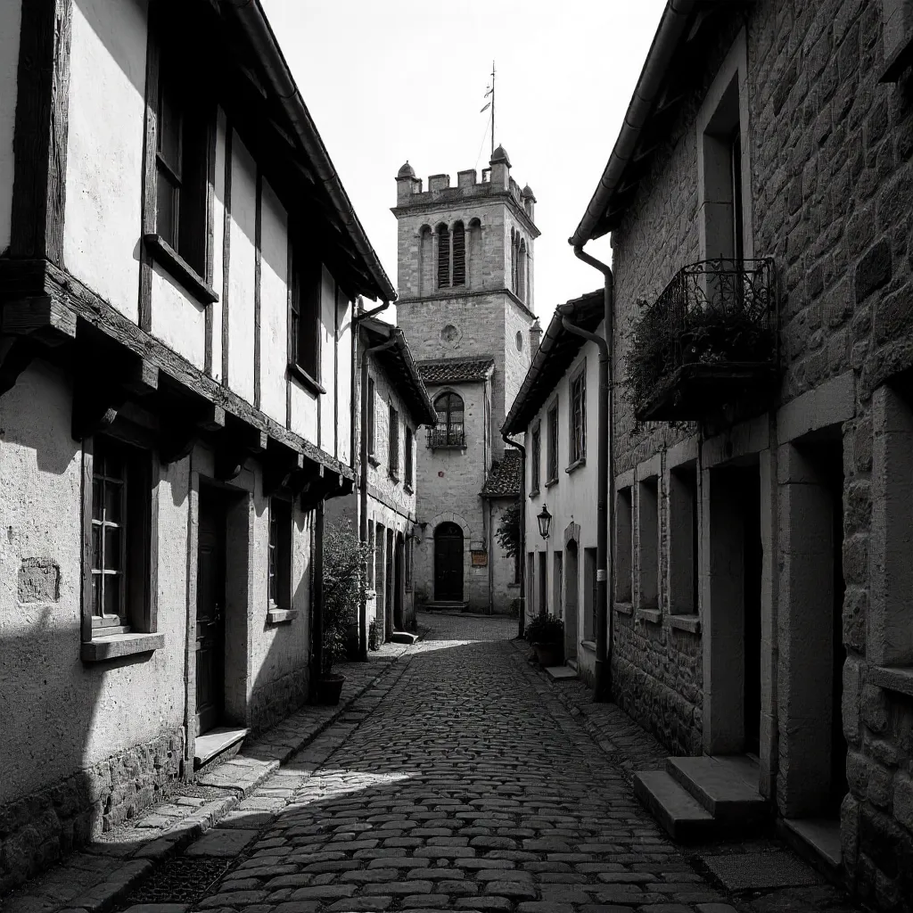 Monochrome Lane of Vernon's Vintage Architecture