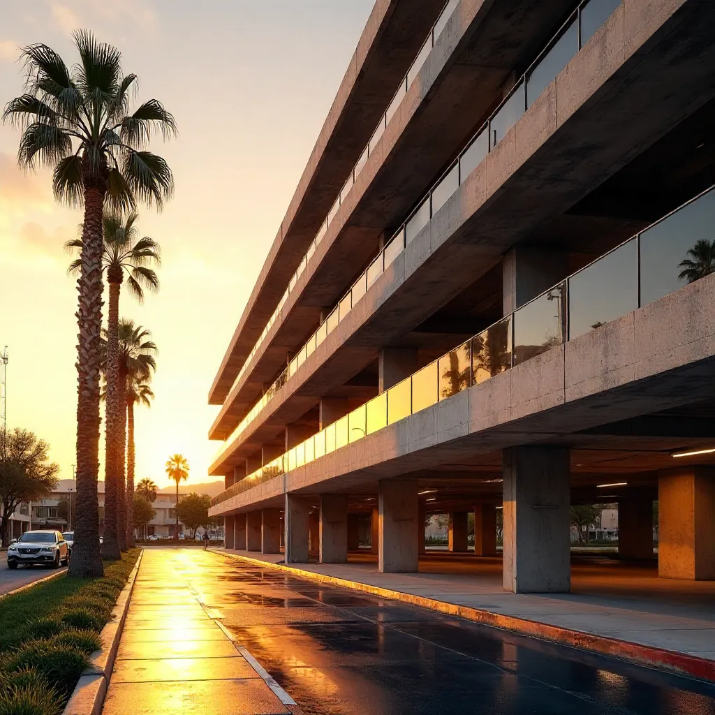 Golden Hour at Triangle Parking in Burbank
