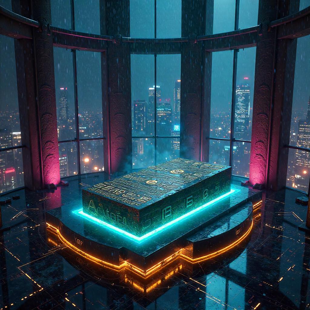 Neon Skyscraper: The Ancient Artifact