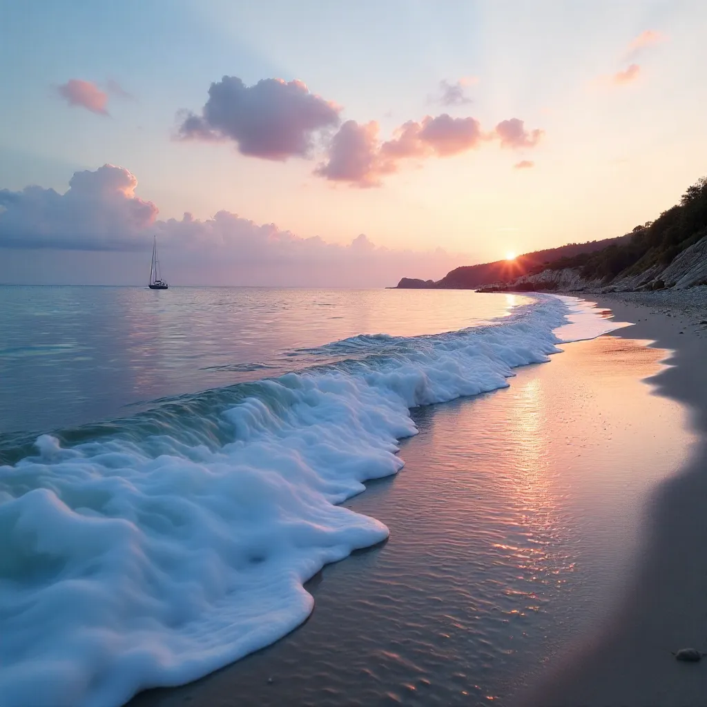 Dusk Serenity Over a Calm Ocean