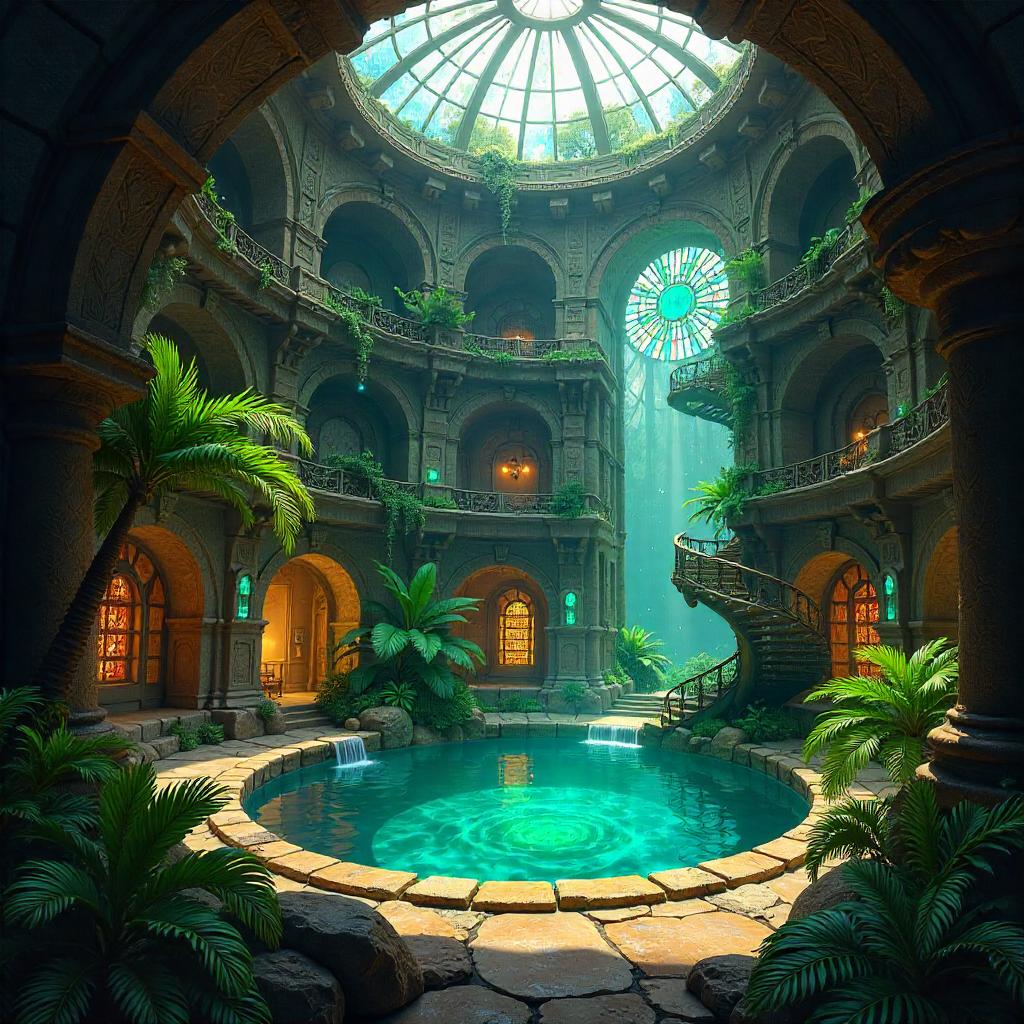 Oasis in the Wizard Tower Concept Art