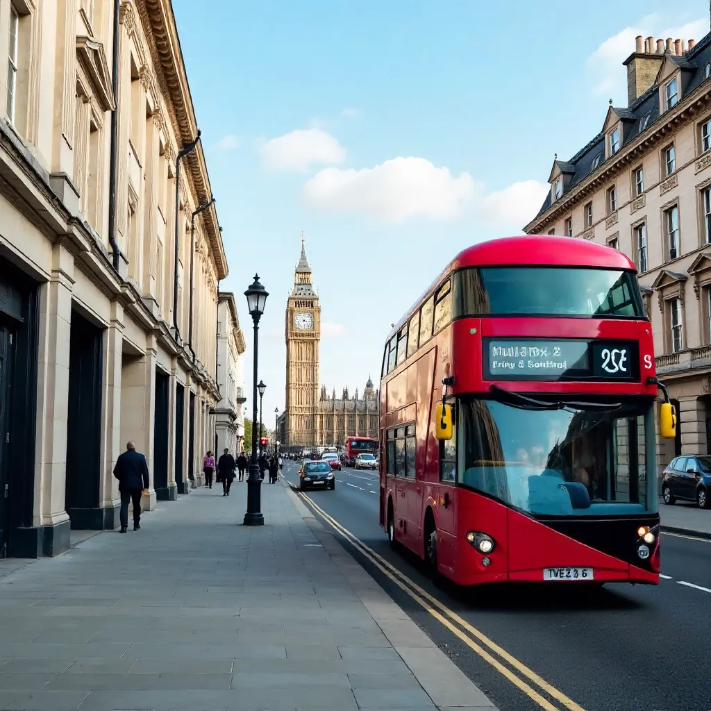 Iconic London Streetscape Stock Photo