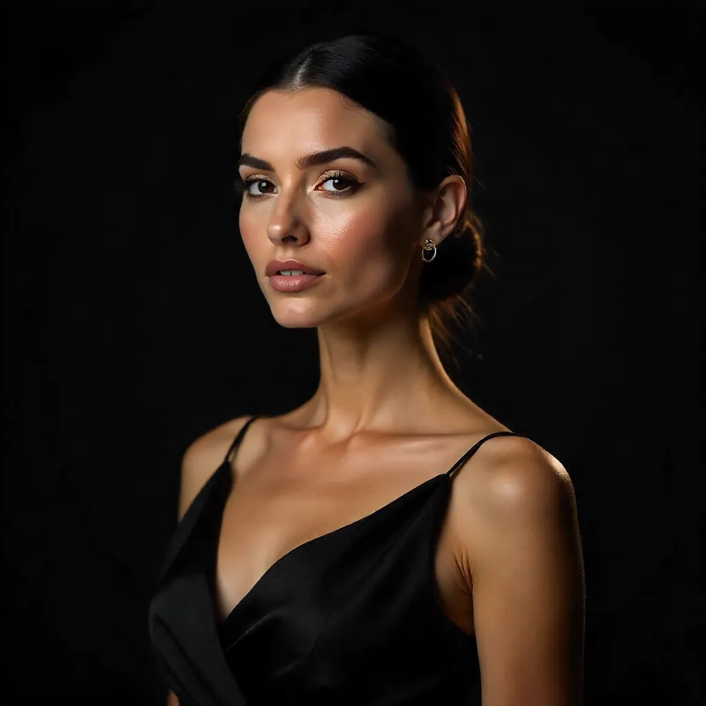 Midnight Silk: Studio Fashion Portrait