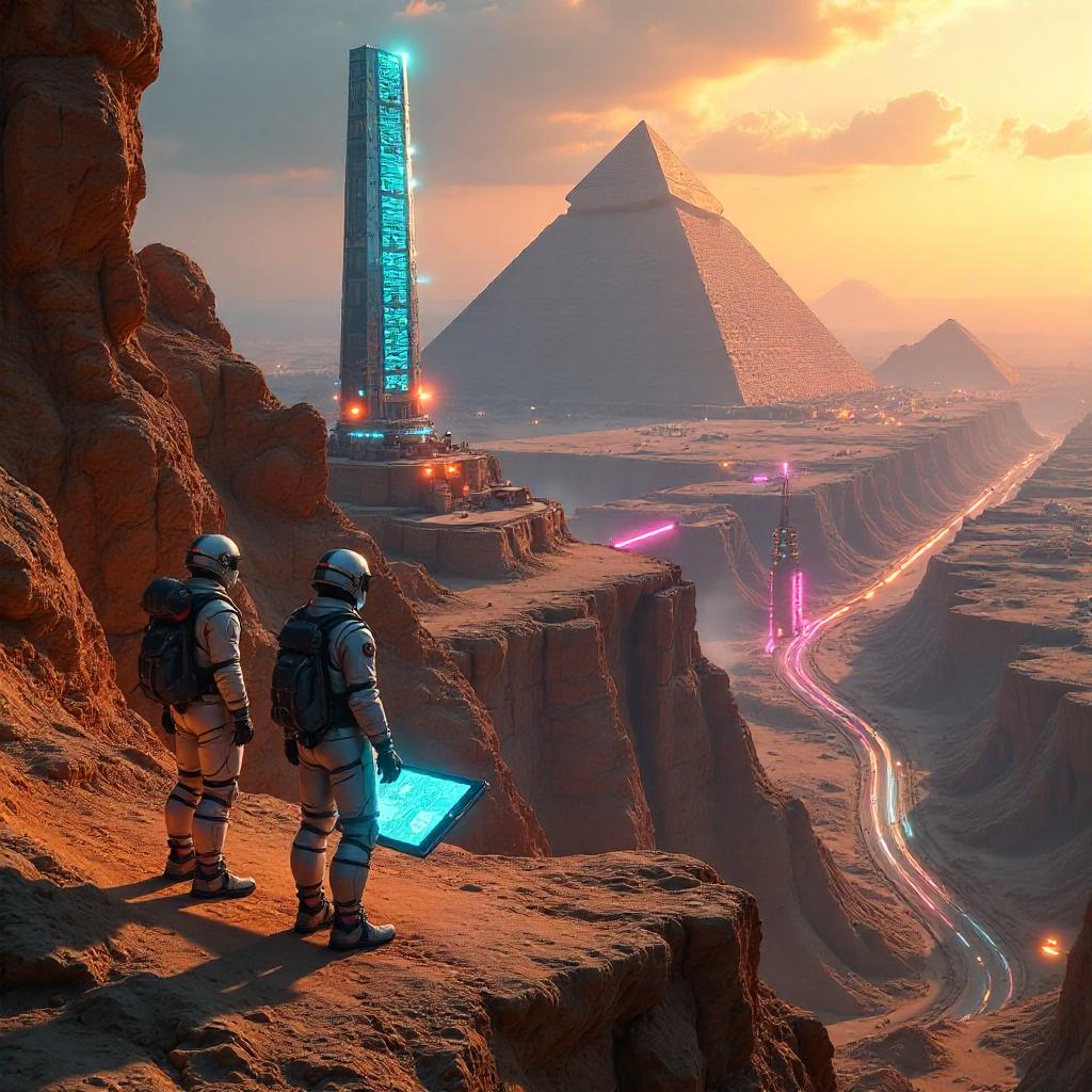 Neon Plateau of Ancient Egypt