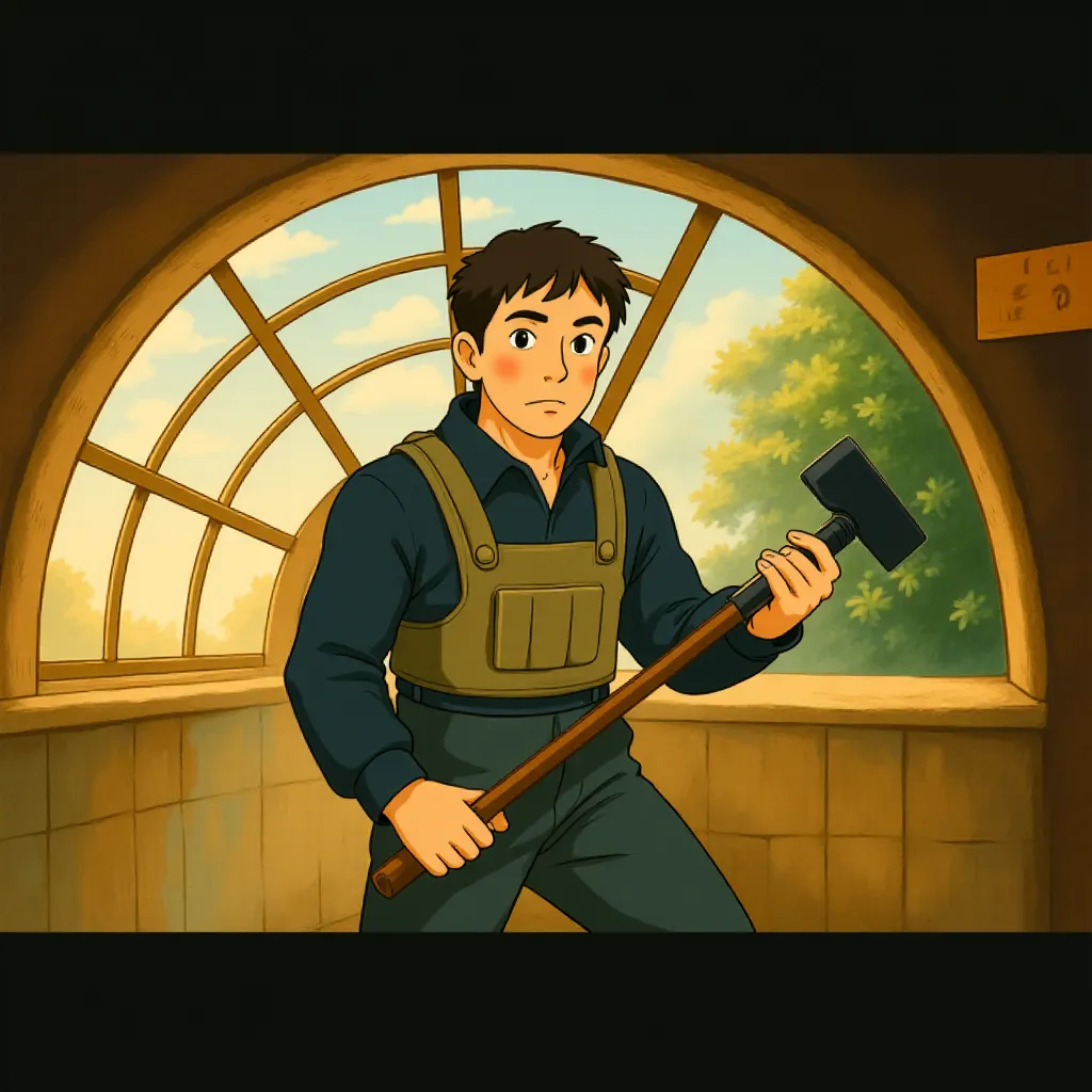 Jason Statham in A Working Man (2025) - Ghibli style