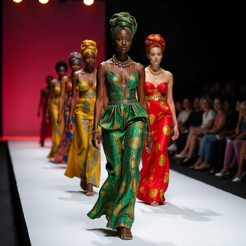 Vibrant Nigerian Runway: Afro-Chic Ankara Couture