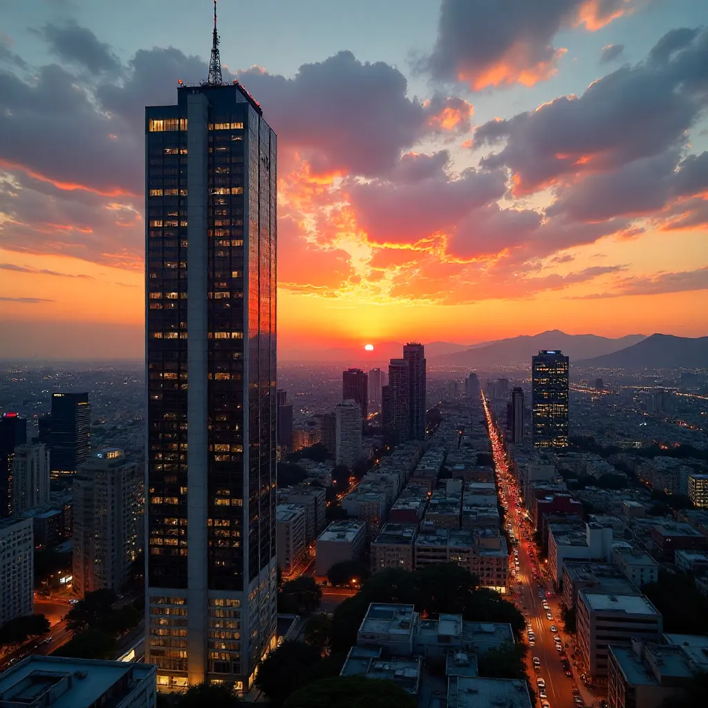 Sunset Over Torre Latinoamericana