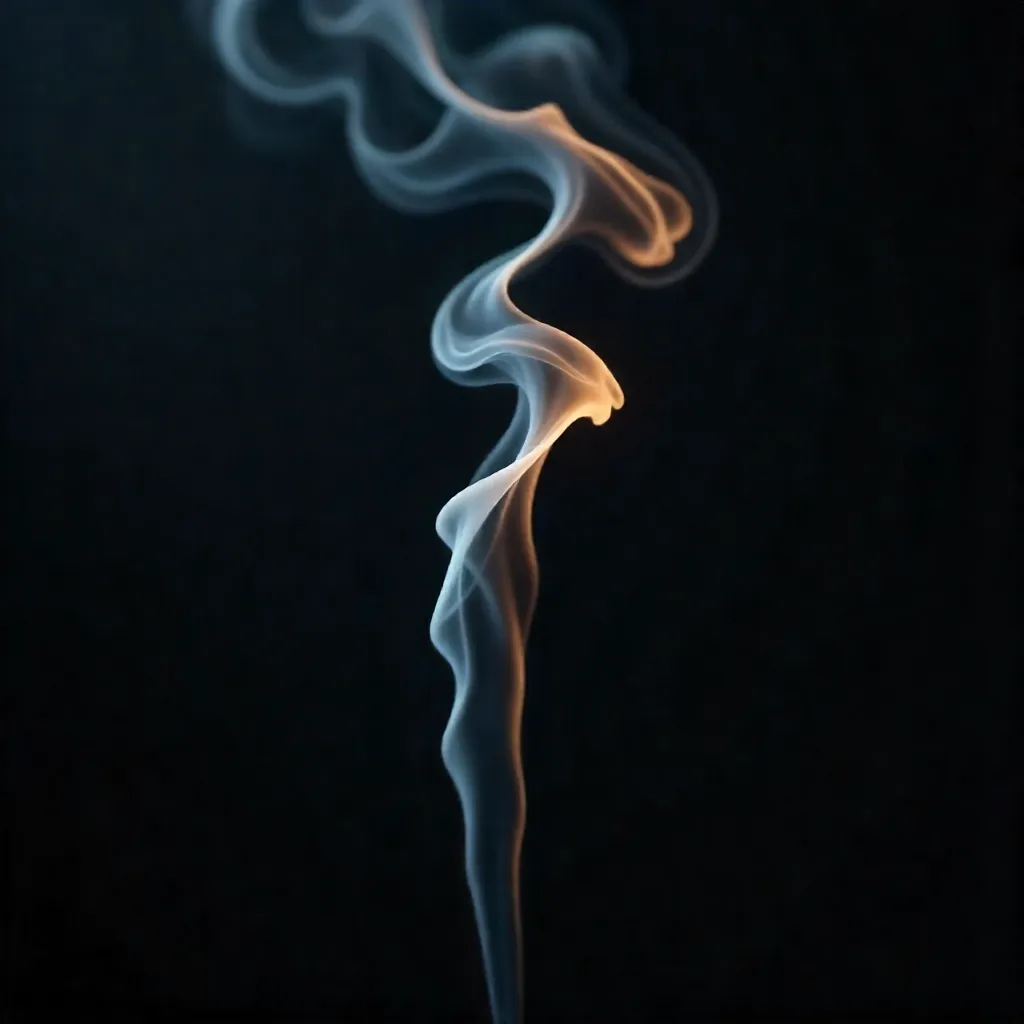 Whispers of Smoke: Graceful Incense in the Dark