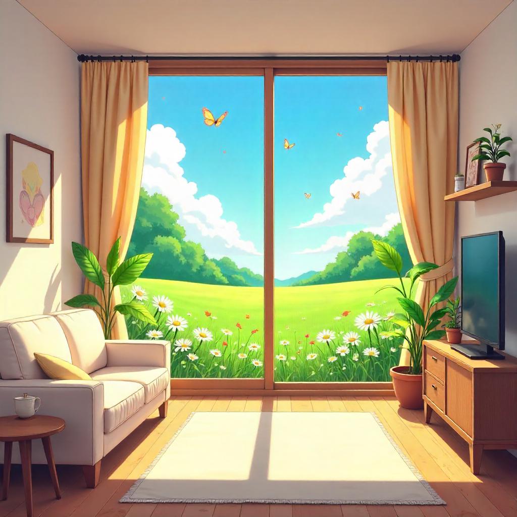 Meadow in an Apartment: Anime Cozy Interior
