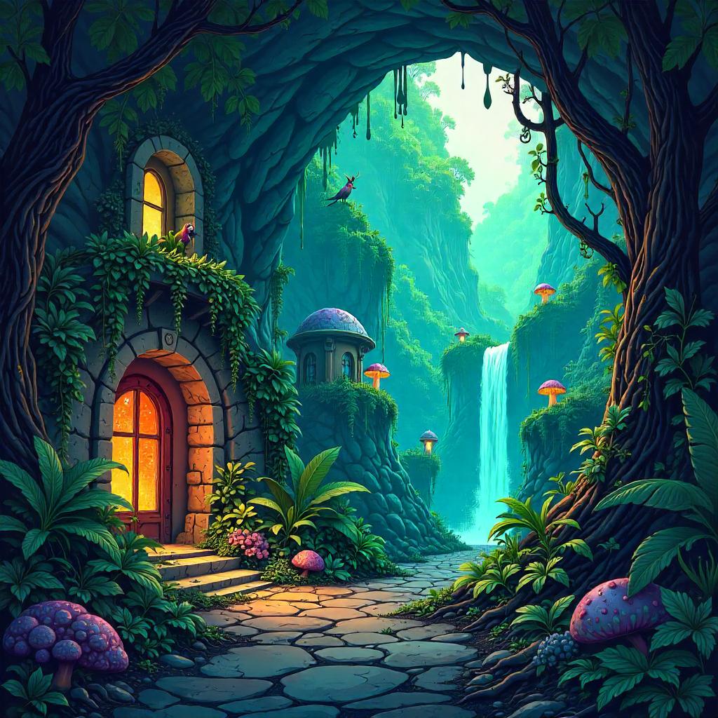 Underground Jungle City: A Cartoon Adventure