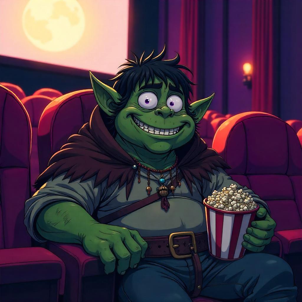 Troll in an Anime Movie Theater