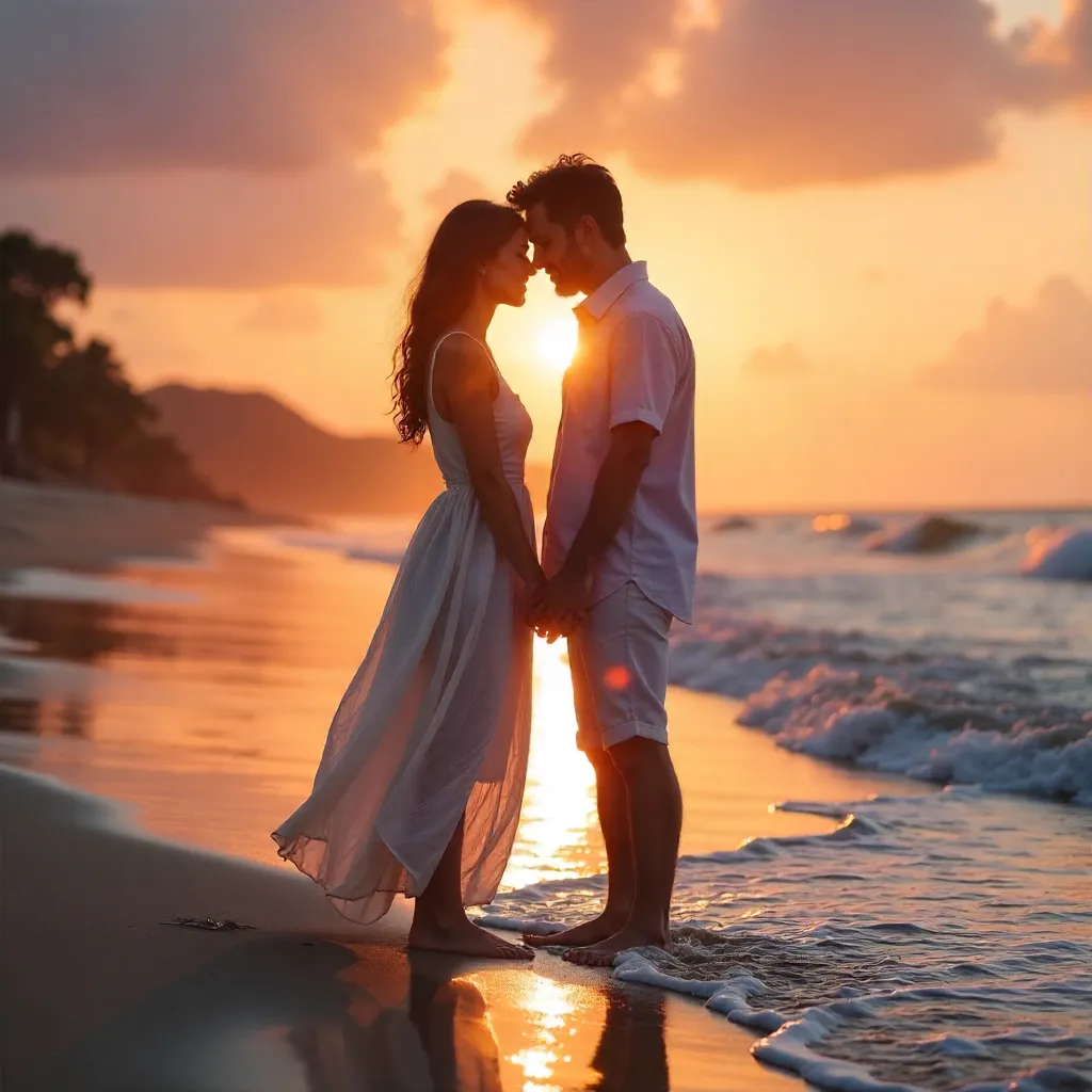 Tender Ocean Moment at Golden Hour