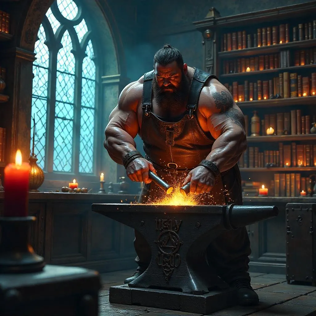 Arcane Blacksmith in the Floating Library