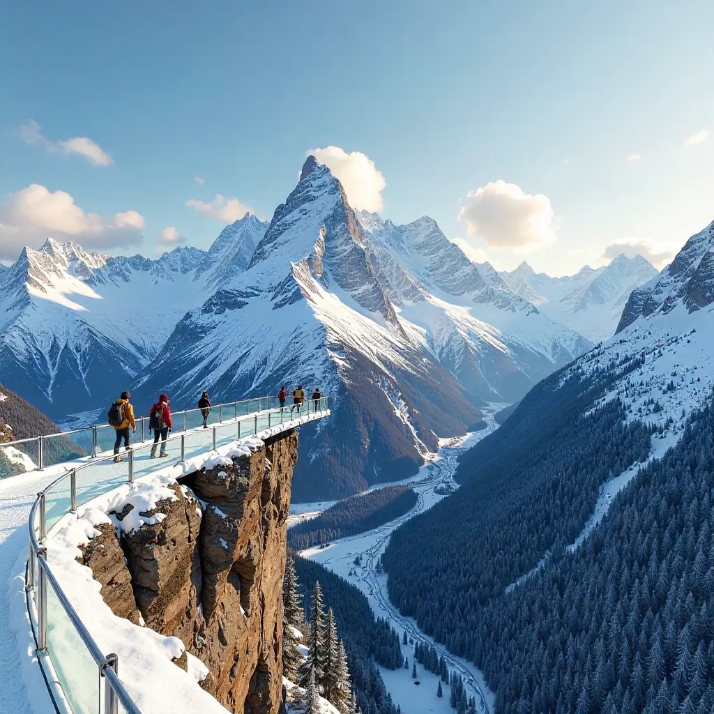 Stunning Alpine Skywalk Over Sölden Peaks