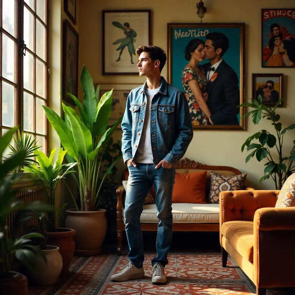 Denim Jacket in a Buenos Aires Decorated Room