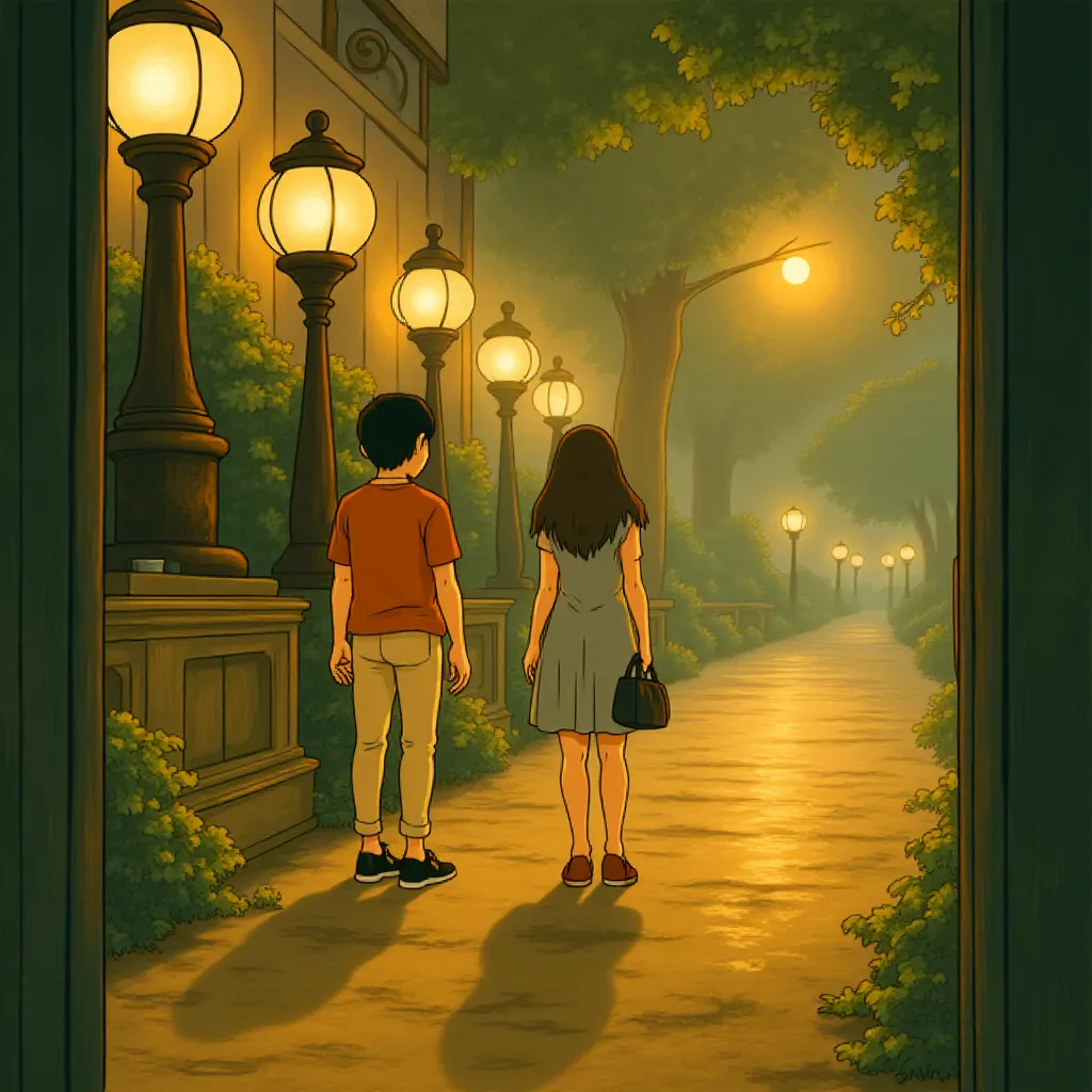 Owen Wilson and Léa Seydoux in Midnight in Paris (2011) - Anime style