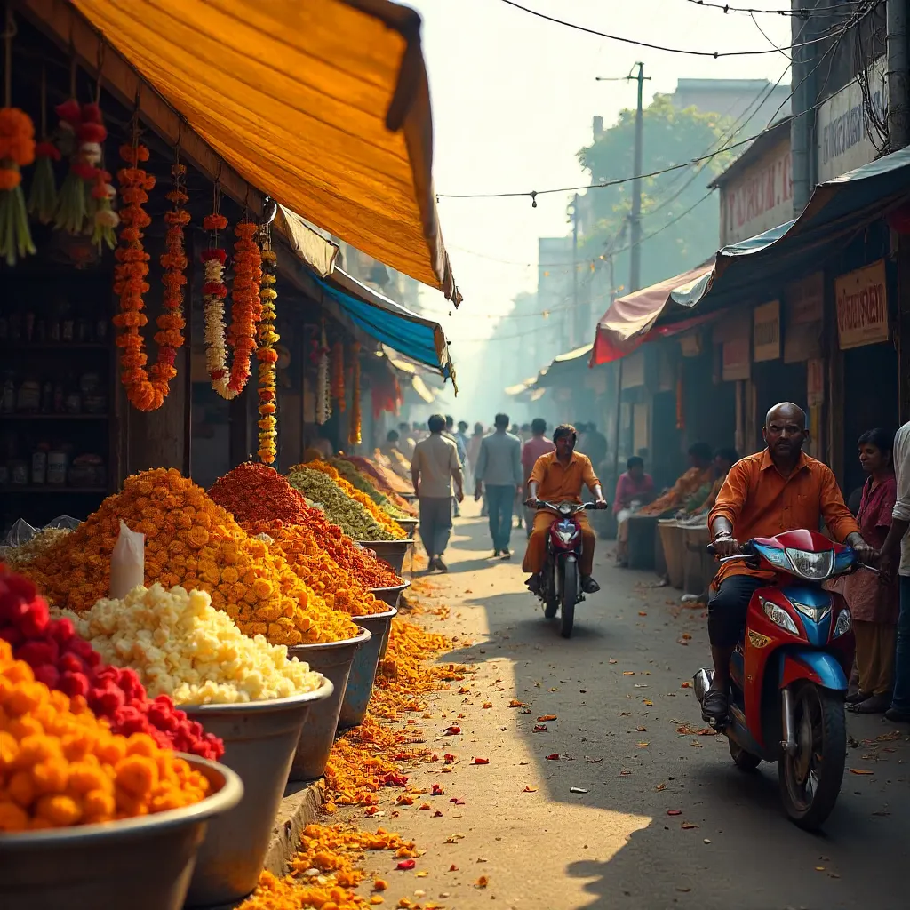 Colorful Pulse: Bengaluru's Bustling Flower Market