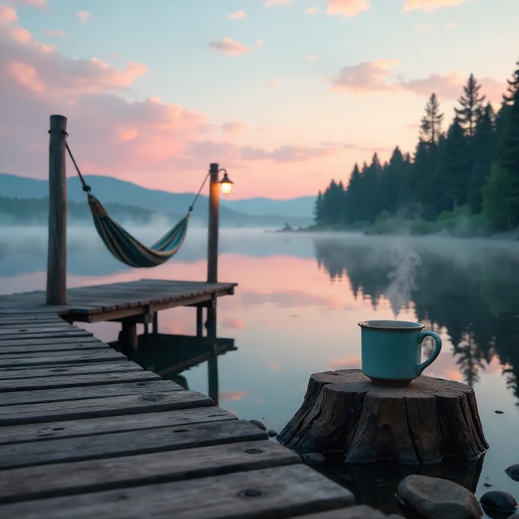 Chill on the Lakeside at Dusk