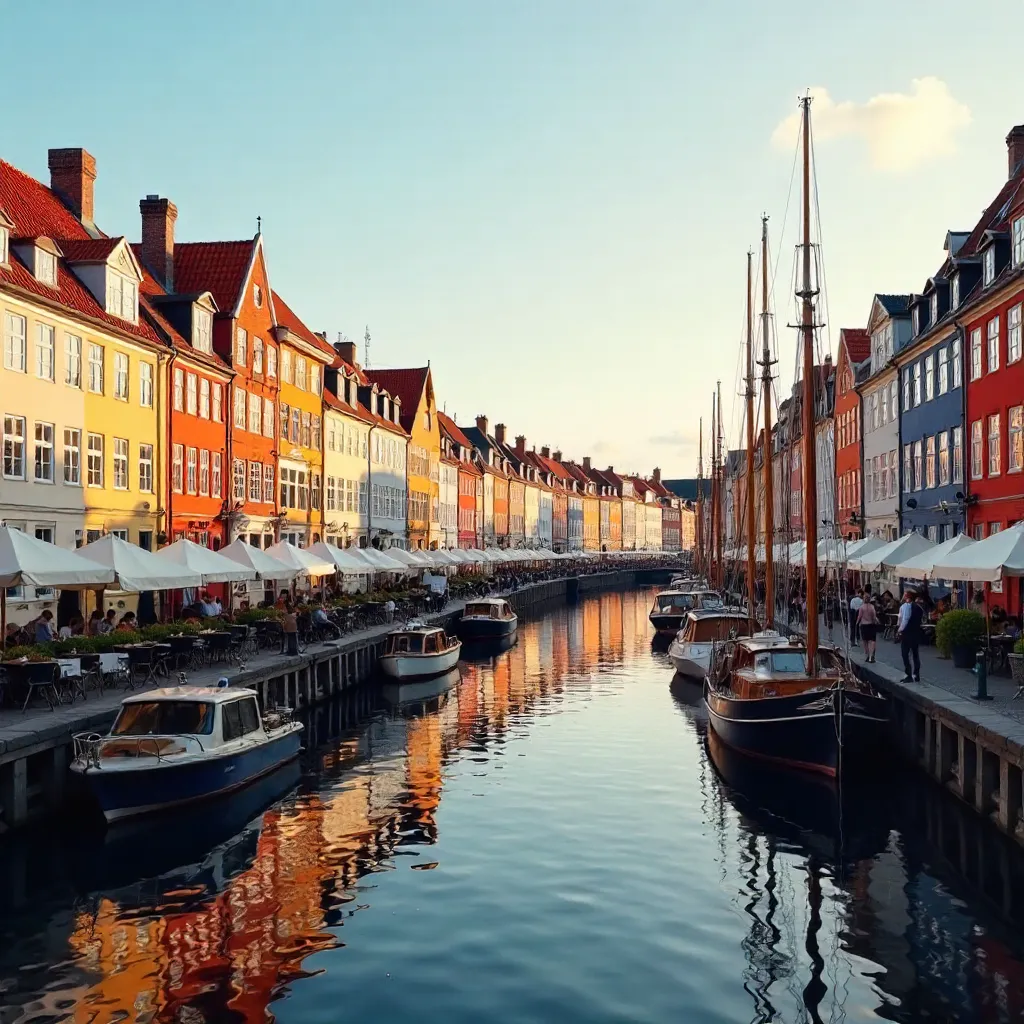 Vibrant Nyhavn Canalfront in Copenhagen