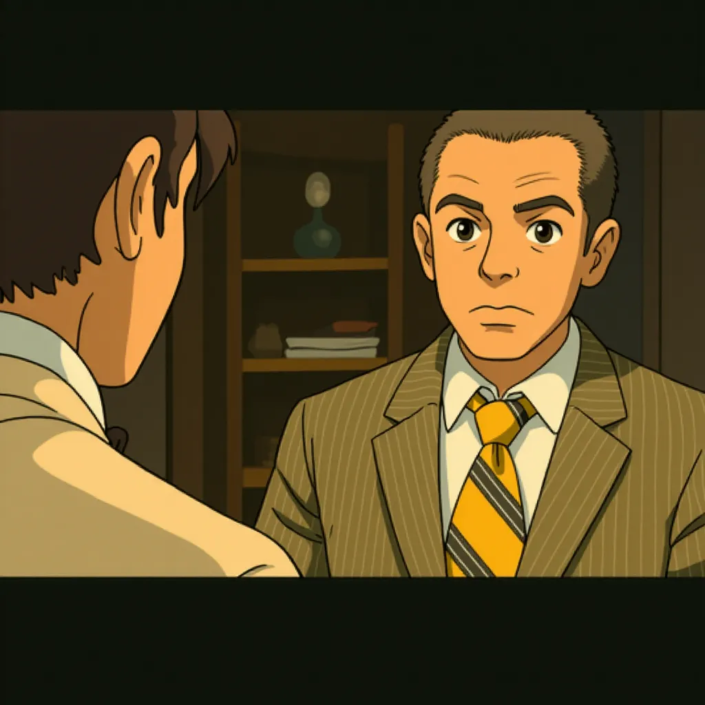 Denzel Washington in Inside Man (2006) - Anime style