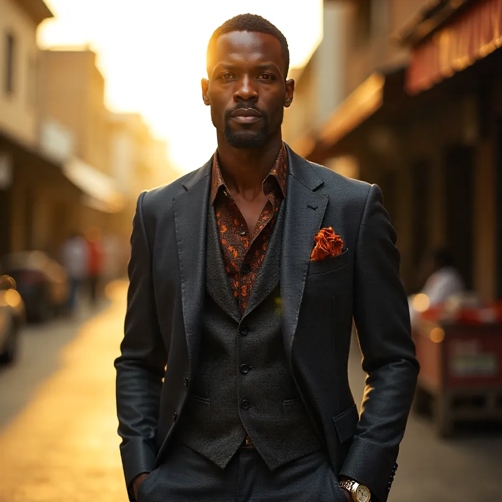 Elegant Kumasi Portrait: Modern Fashion, Timeless Style