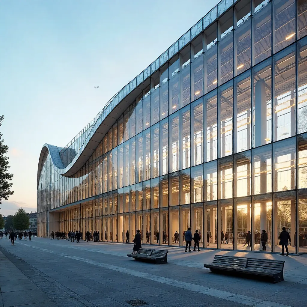 Elegant Glass Facade of Berlin Hauptbahnhof: Modern Design