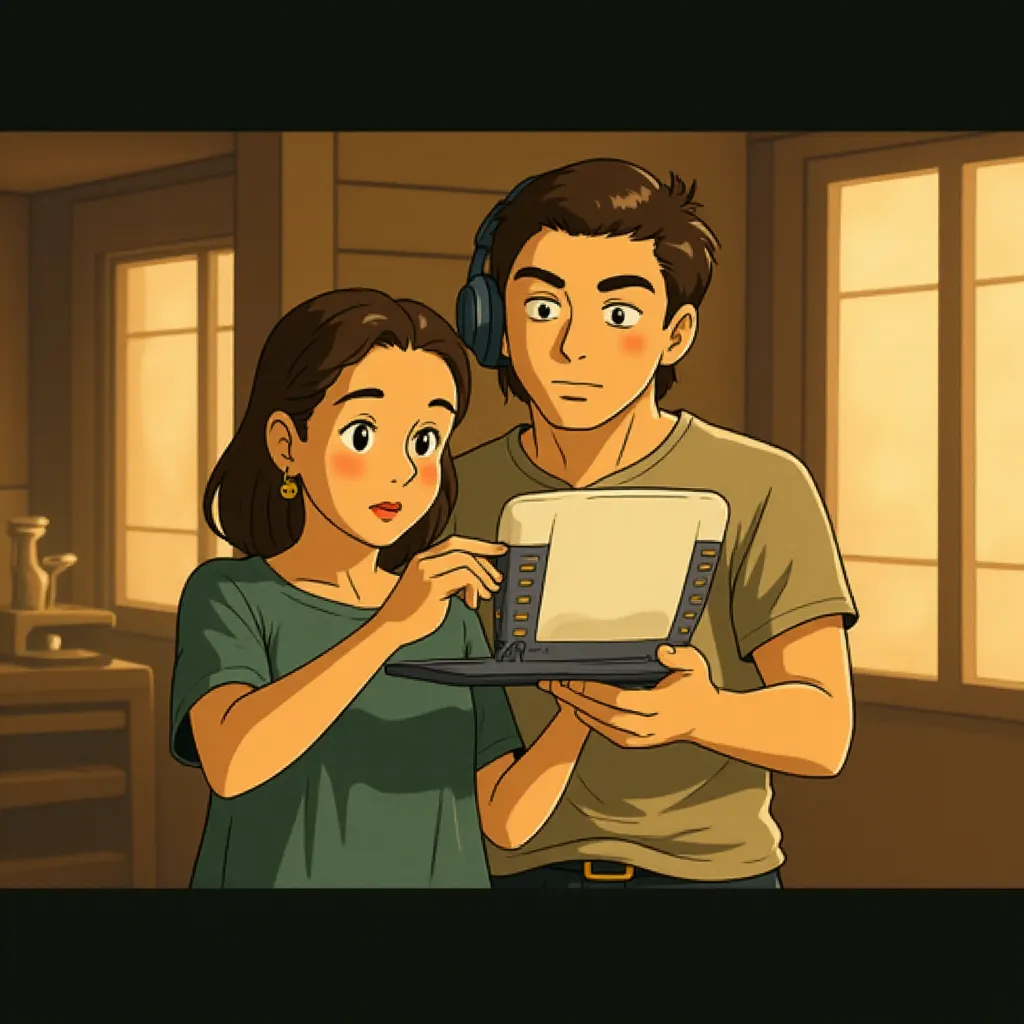 Hugh Jackman and Evangeline Lilly in Real Steel (2011) - Anime style