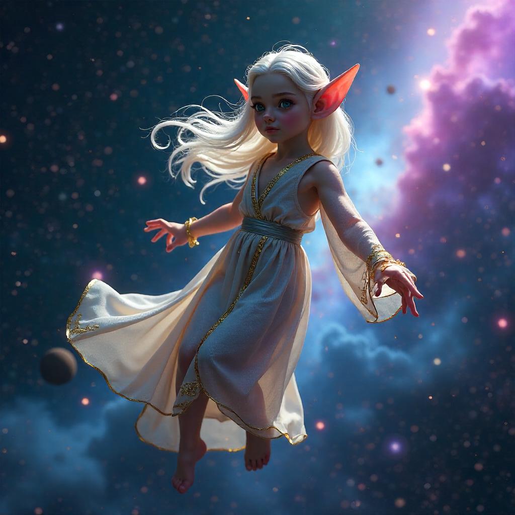 Elven Astral Wanderer Among the Stars