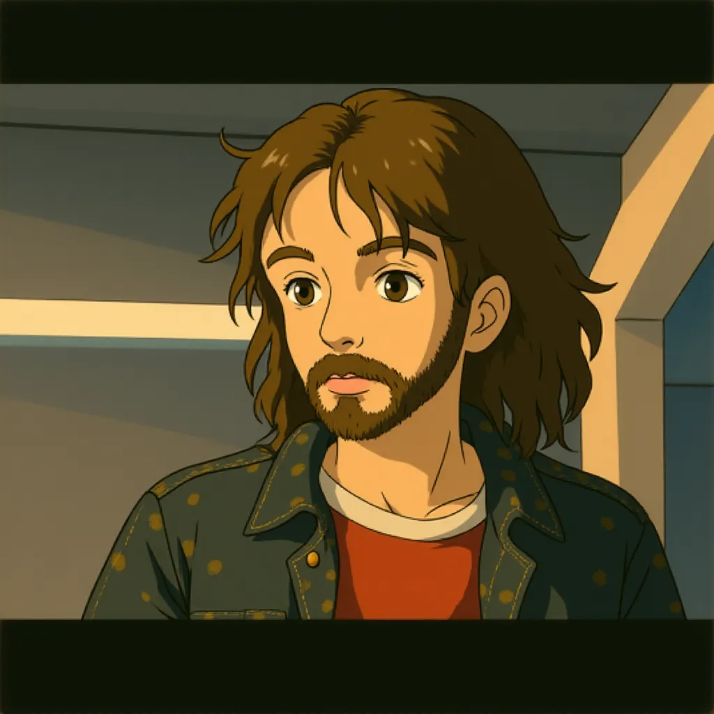 Sam Rockwell in Moon (2009) - Anime style