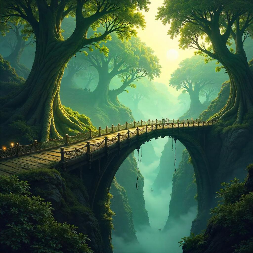 Forest Concept Art: The Drawbridge of Leaves