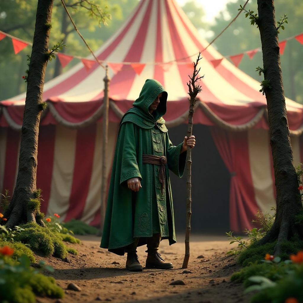 Druid of the Big Top: a 3D Circus Render
