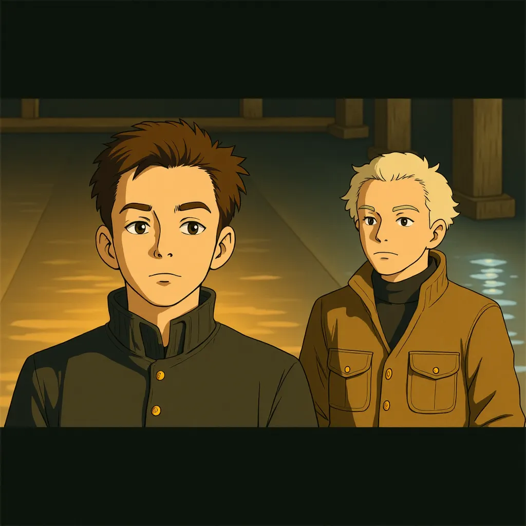 Edward Hogg and Eddie Redmayne in Jupiter Ascending (2015) - Anime style