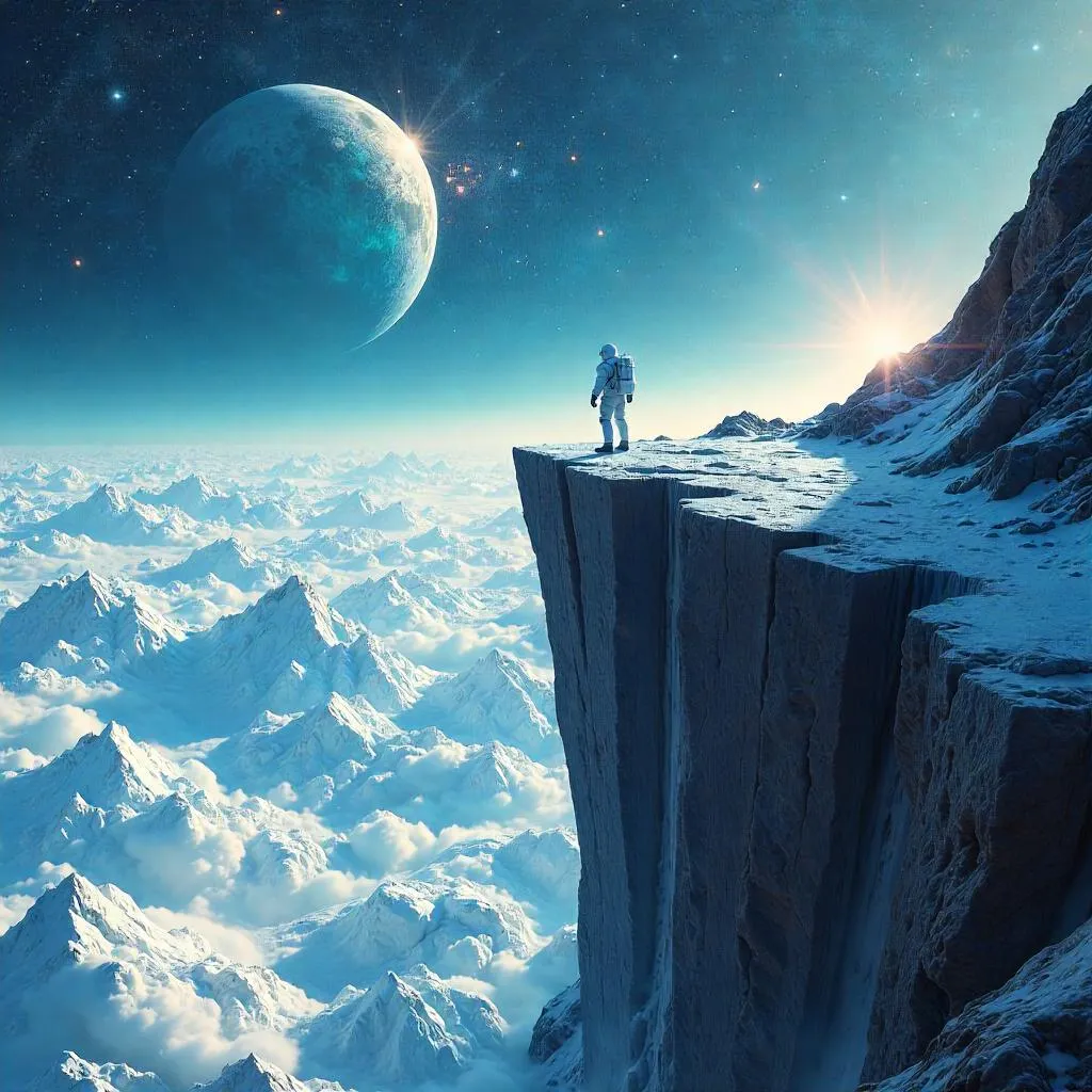 Cliffside on a Comet: Concept Art Vista