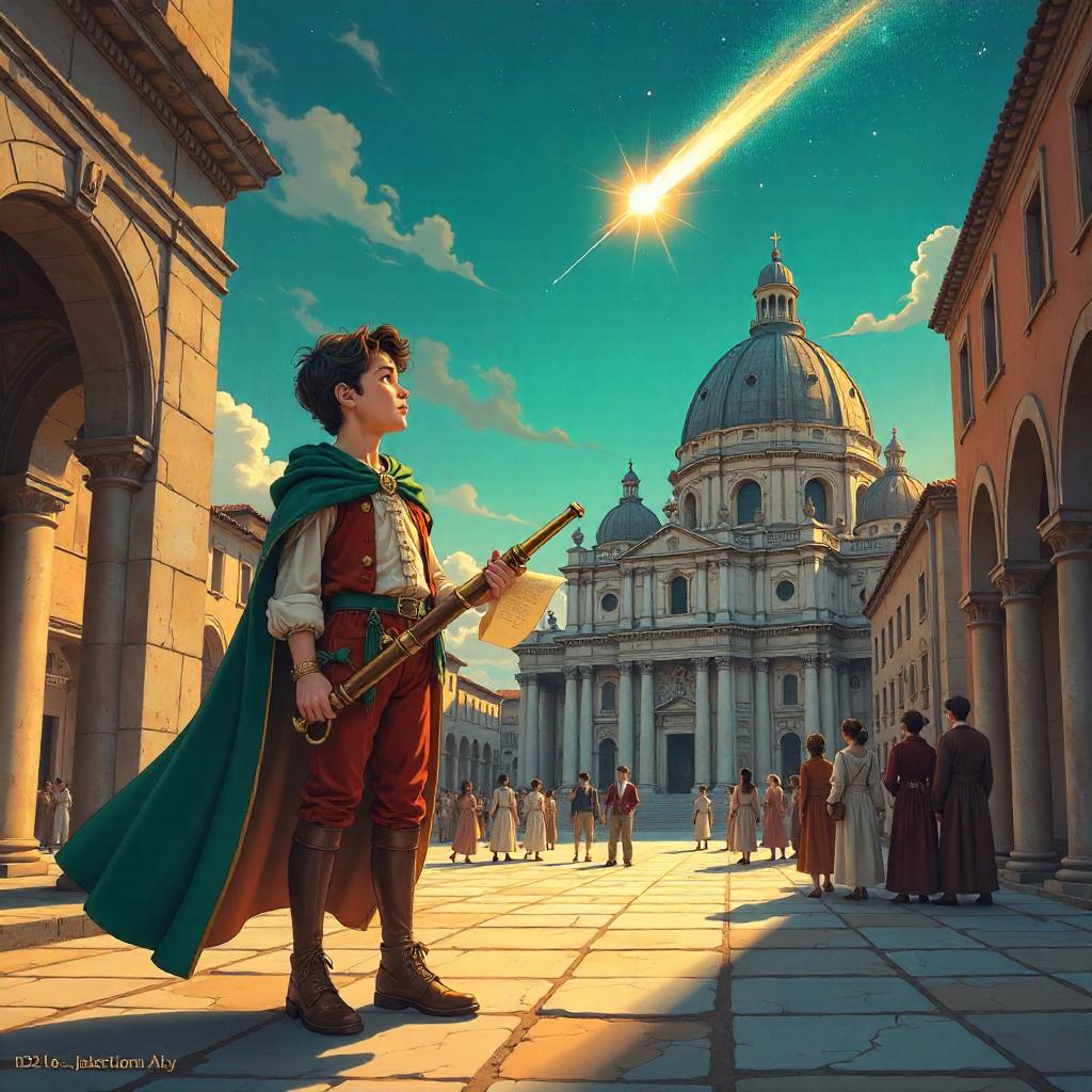 Comet Over Renaissance Italy: Anime Scene