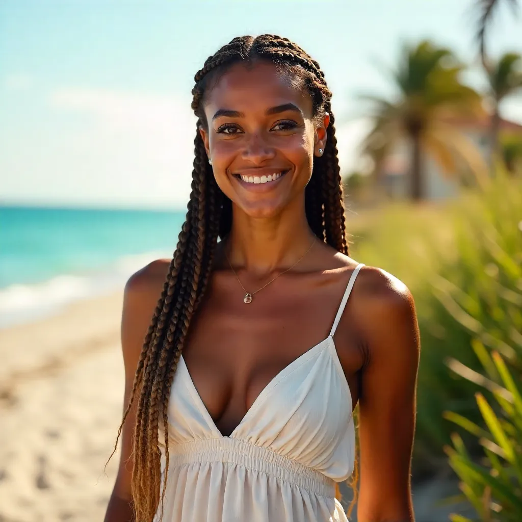 Sunlit Summer Portrait with Braided Hair