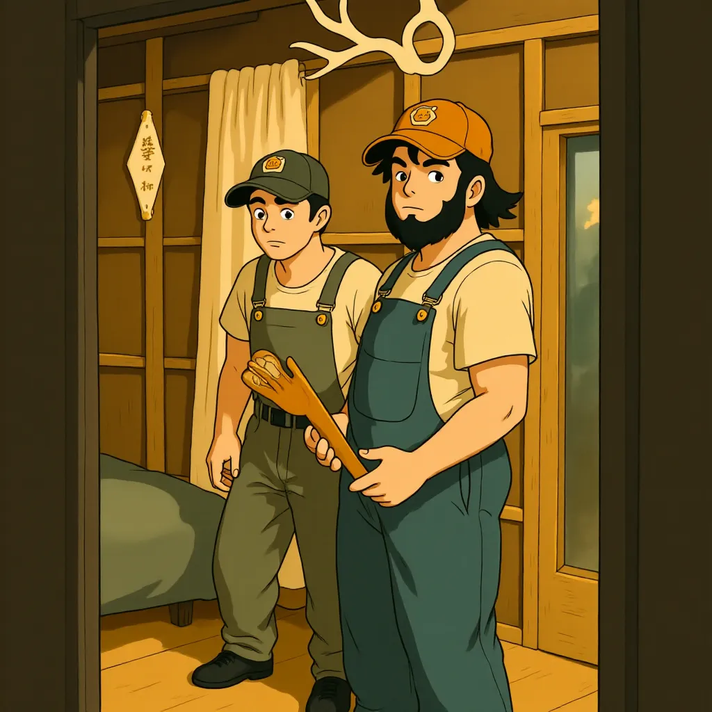 Tyler Labine and Alan Tudyk in Tucker and Dale vs Evil (2010) - Anime style