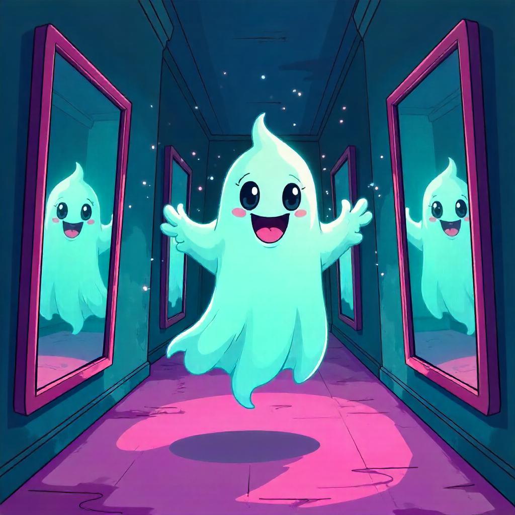 Specter in a Cartoon Mirror Maze